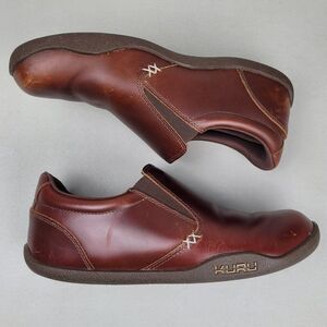 Kuru Kivi Size 10 Men's Brown Leather Comfort Loafers Casual Slip On Shoes